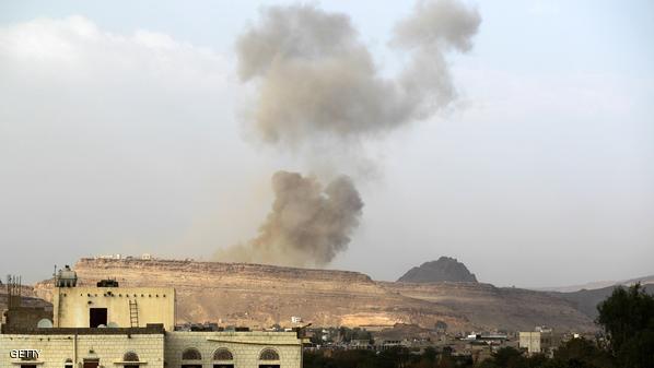 Smoke billows following an air-strike by the Saudi-led coalition on a weapons depot, currently controlled by Yemeni Shiite Huthi rebels, on July 6, 2015 in the capital Sanaa. Saudi-led warplanes have bombed the headquarters of the Yemeni party headed by former president Ali Abdullah Saleh, who is allied to Shiite Huthi insurgents, according to the party. AFP PHOTO / MOHAMMED HUWAIS (Photo credit should read MOHAMMED HUWAIS/AFP/Getty Images)